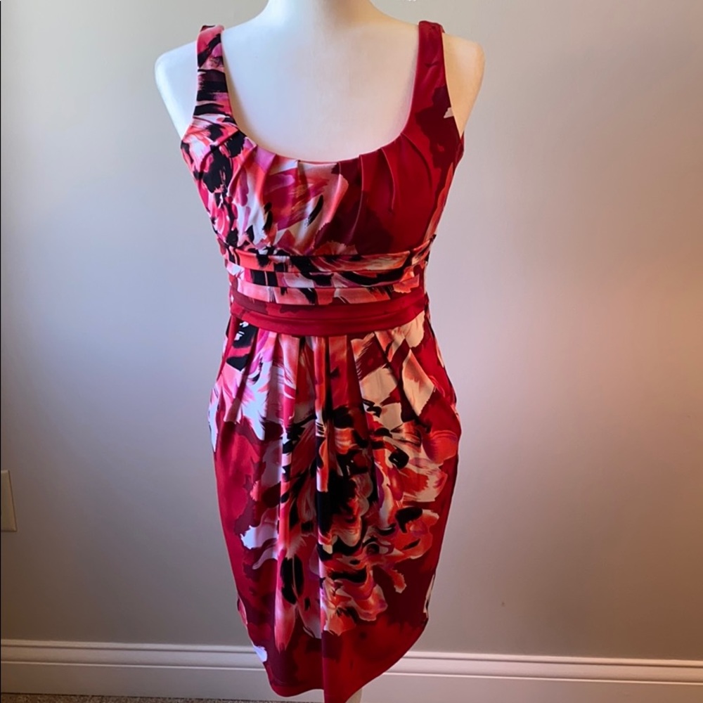Bisou Bisou Red Flower Dress